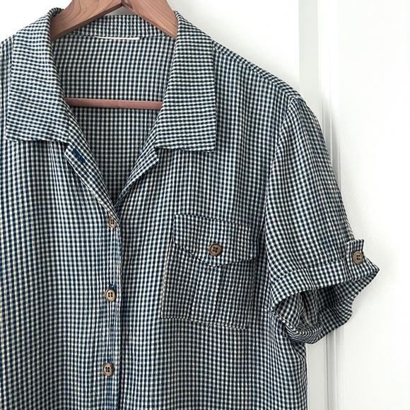 Dresses & Skirts - Vintage 90s Dress - Gingham Button-Up